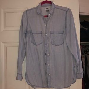 Soft denim like button down